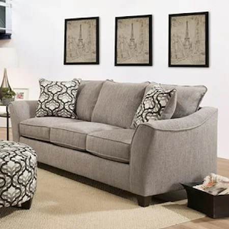 Transitional Sofa with Flared Arms